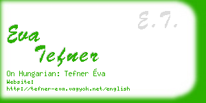eva tefner business card