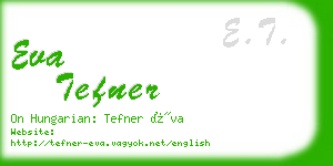 eva tefner business card